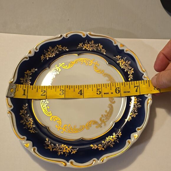 Lichte GDR Echt Kobalt Fine China Salad Plate - Picture 7 of 8